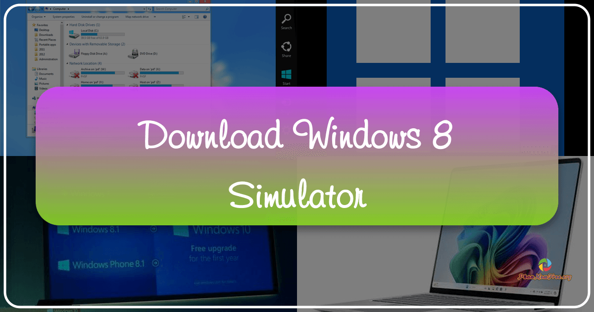 Exploring the Windows 8 Simulator, a lightweight preview of the operating system's new interface and features. /images/download-windows-8-simulator.png