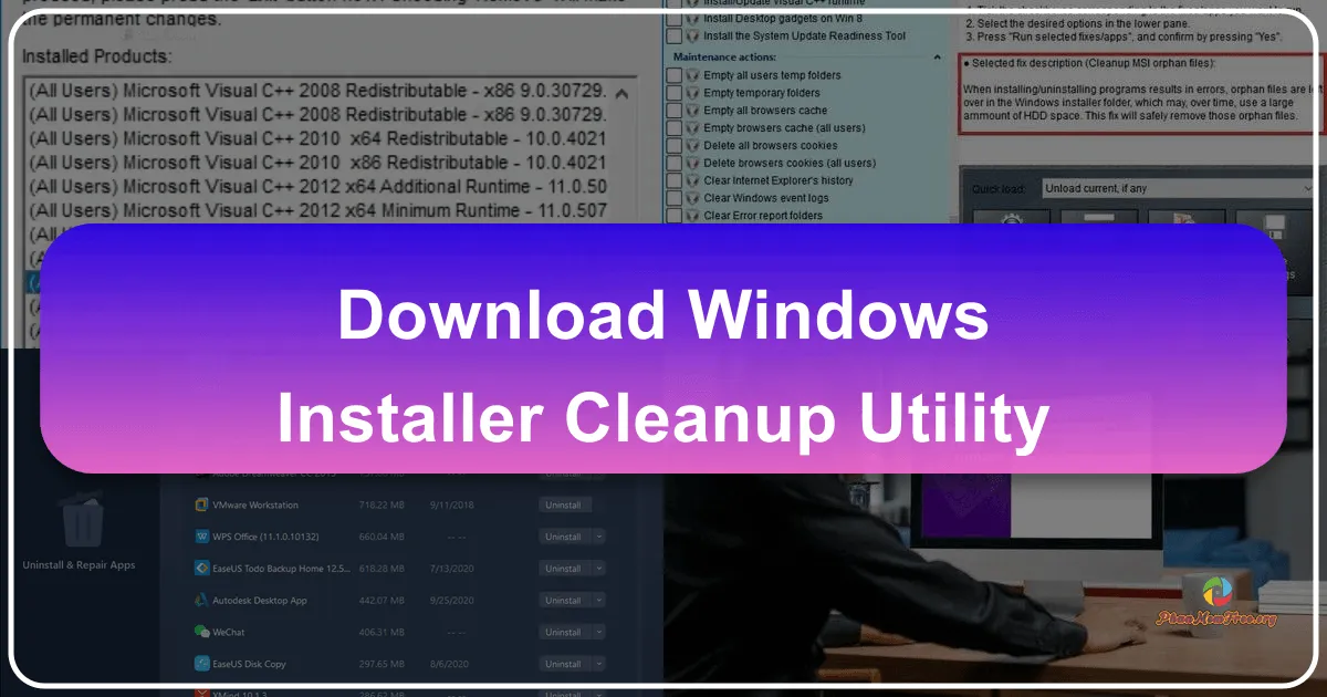Windows Installer CleanUp Utility
