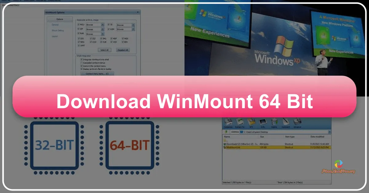 WinMount (64-bit): Giải pháp toàn diện cho việc quản lý file nén và image