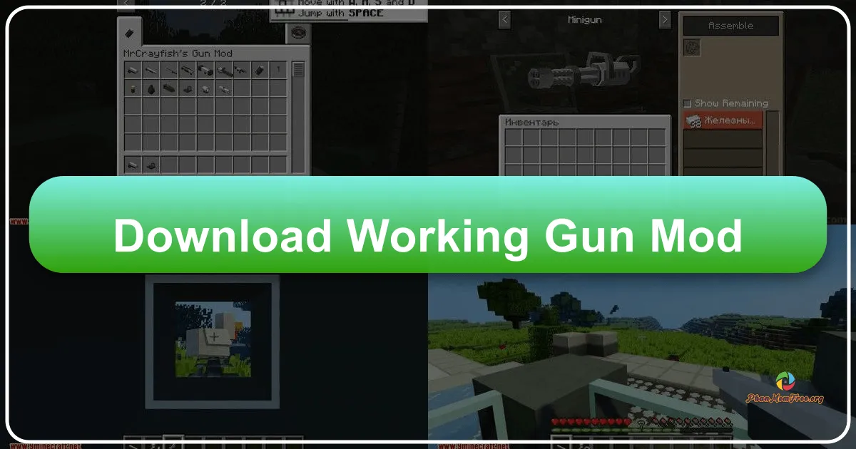 Working Gun Mod: Thêm Sức Mạnh Lửa vào Thế Giới Khối Hộp Minecraft