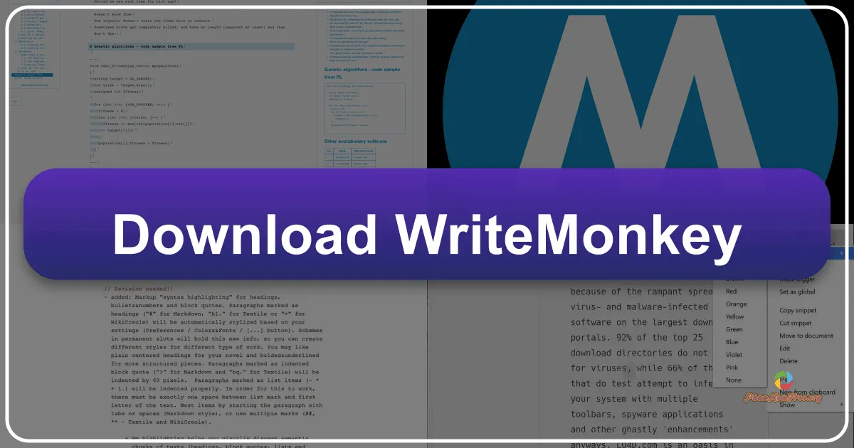 WriteMonkey: A Distraction-Free Writing App