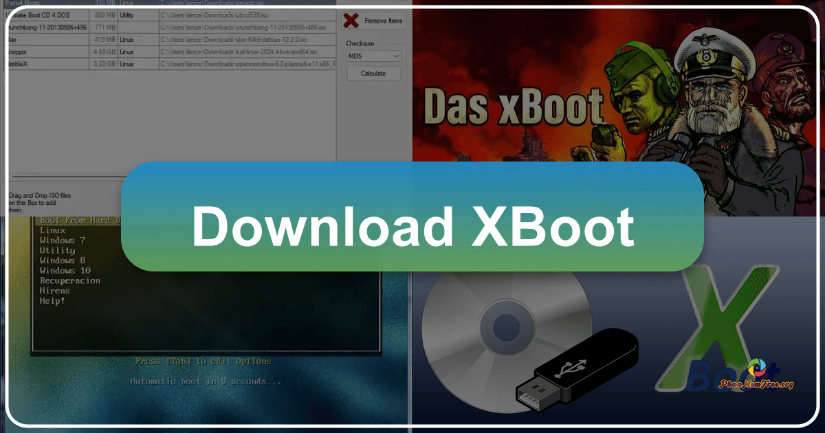 Xboot: A lightweight tool for burning multiple ISO images onto a single USB drive with ease and simplicity. /images/download-xboot.png