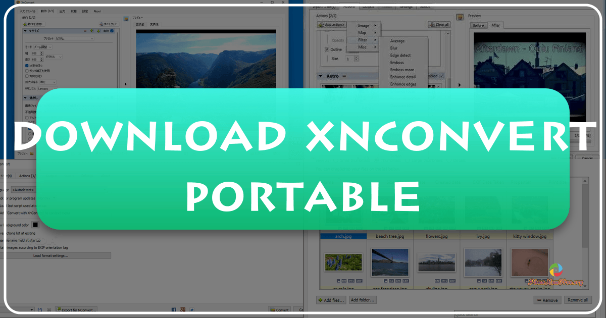 XnConvert Portable: A free, efficient image conversion and editing tool with batch processing capabilities. /images/download-xnconvert-portable.png