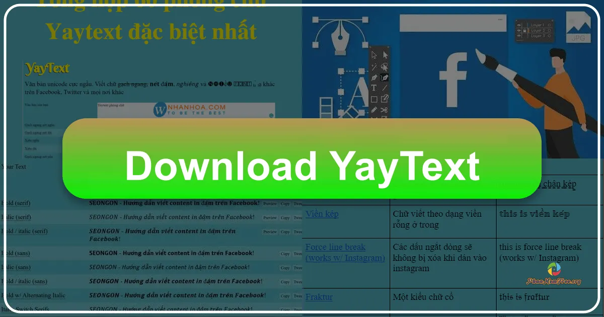 YayText: Công cụ tạo kiểu chữ nghệ thuật cho mạng xã hội và hơn thế nữa