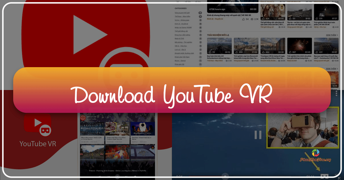Experience immersive YouTube videos with YouTube VR's virtual theatre and 360-degree video capabilities. /images/download-youtube-vr.png